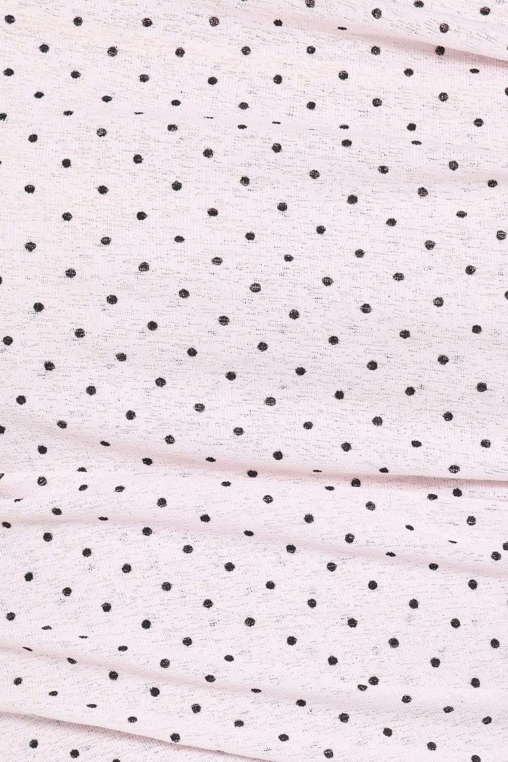 Aaron Off Shoulder Top - Pale Pink Dot